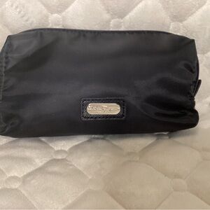 Salvatore Ferragamo zippered navy nylon pouch